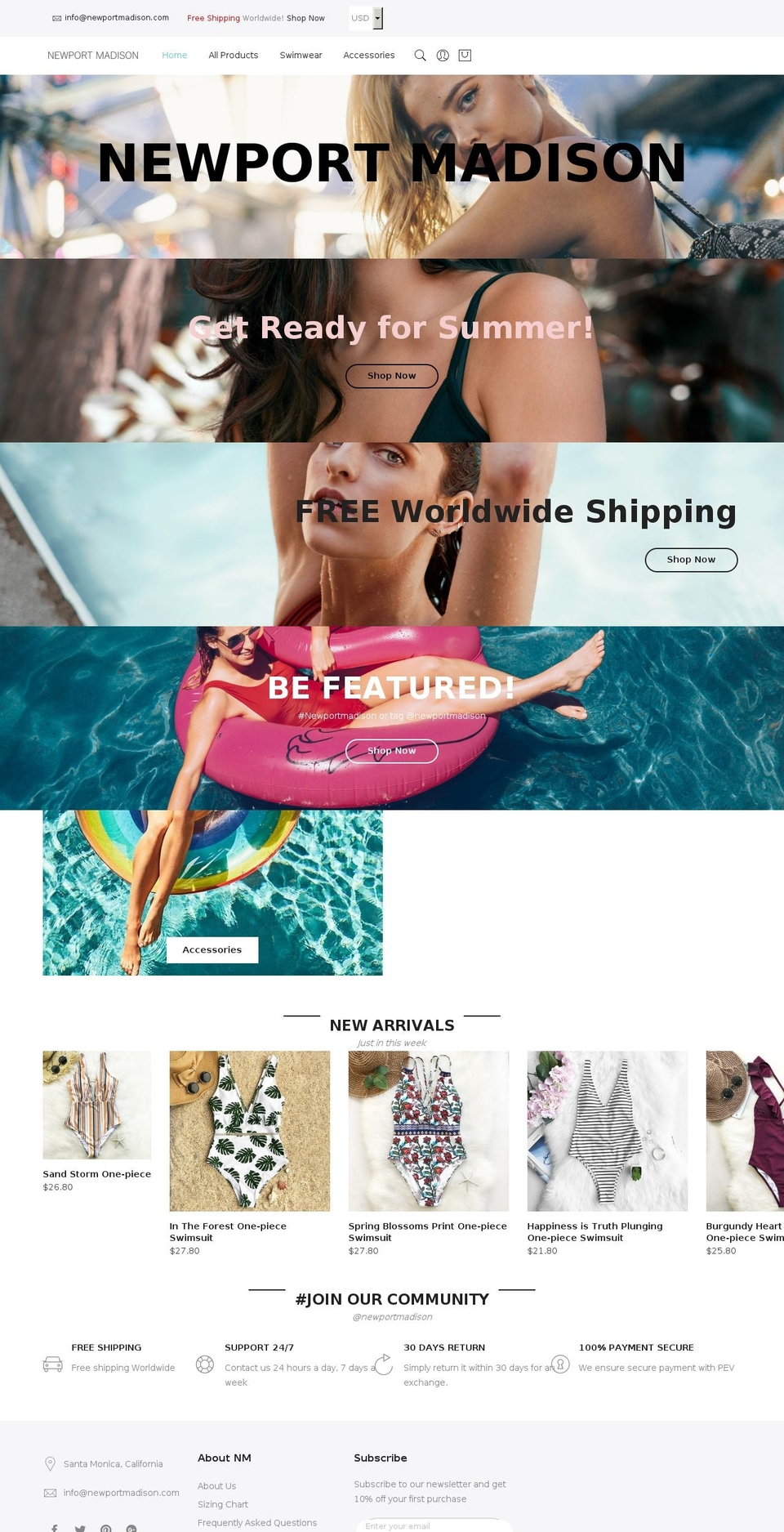 newportmadison.com — Shopify storefront screenshot