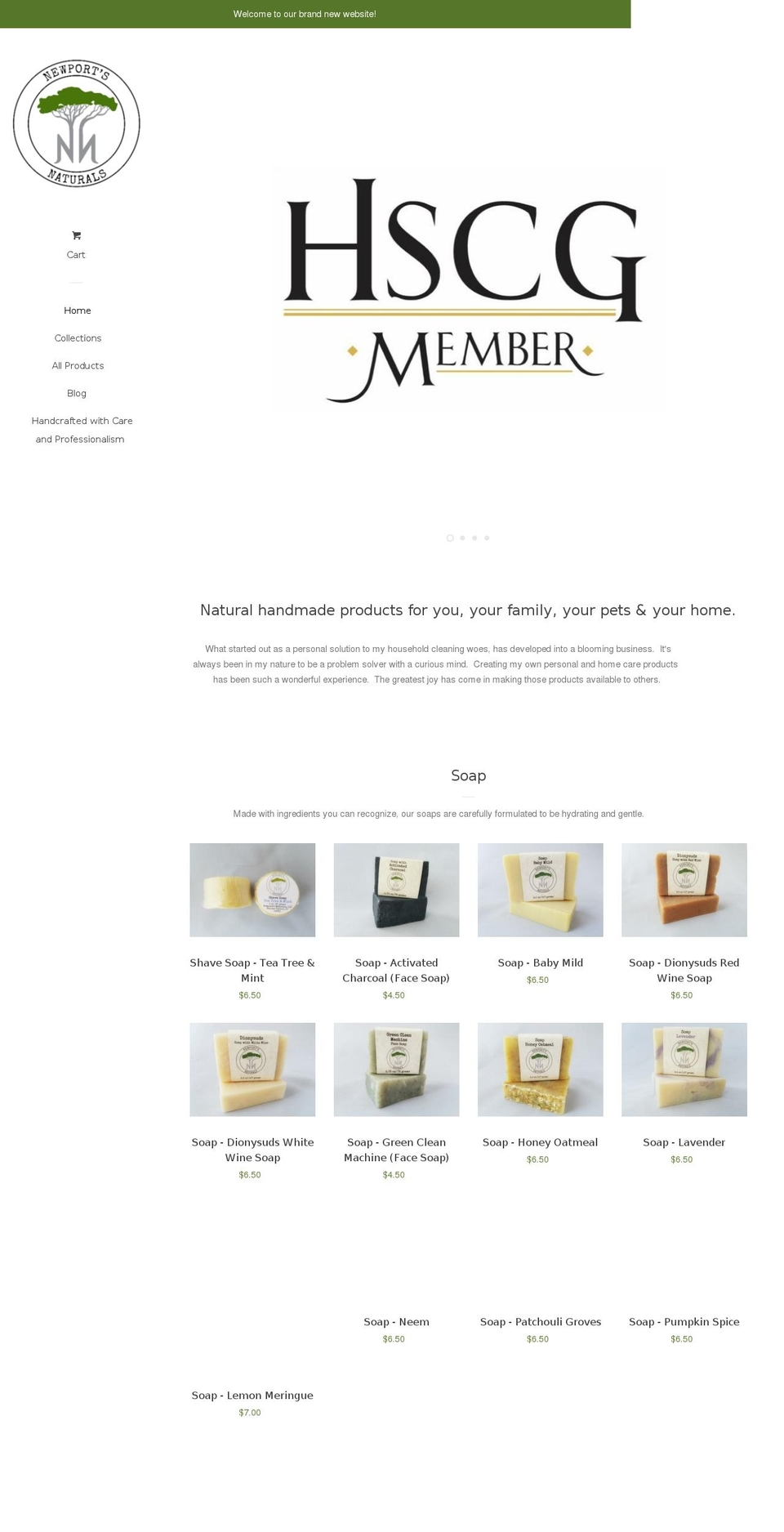 newportsnaturals.com — Shopify storefront screenshot