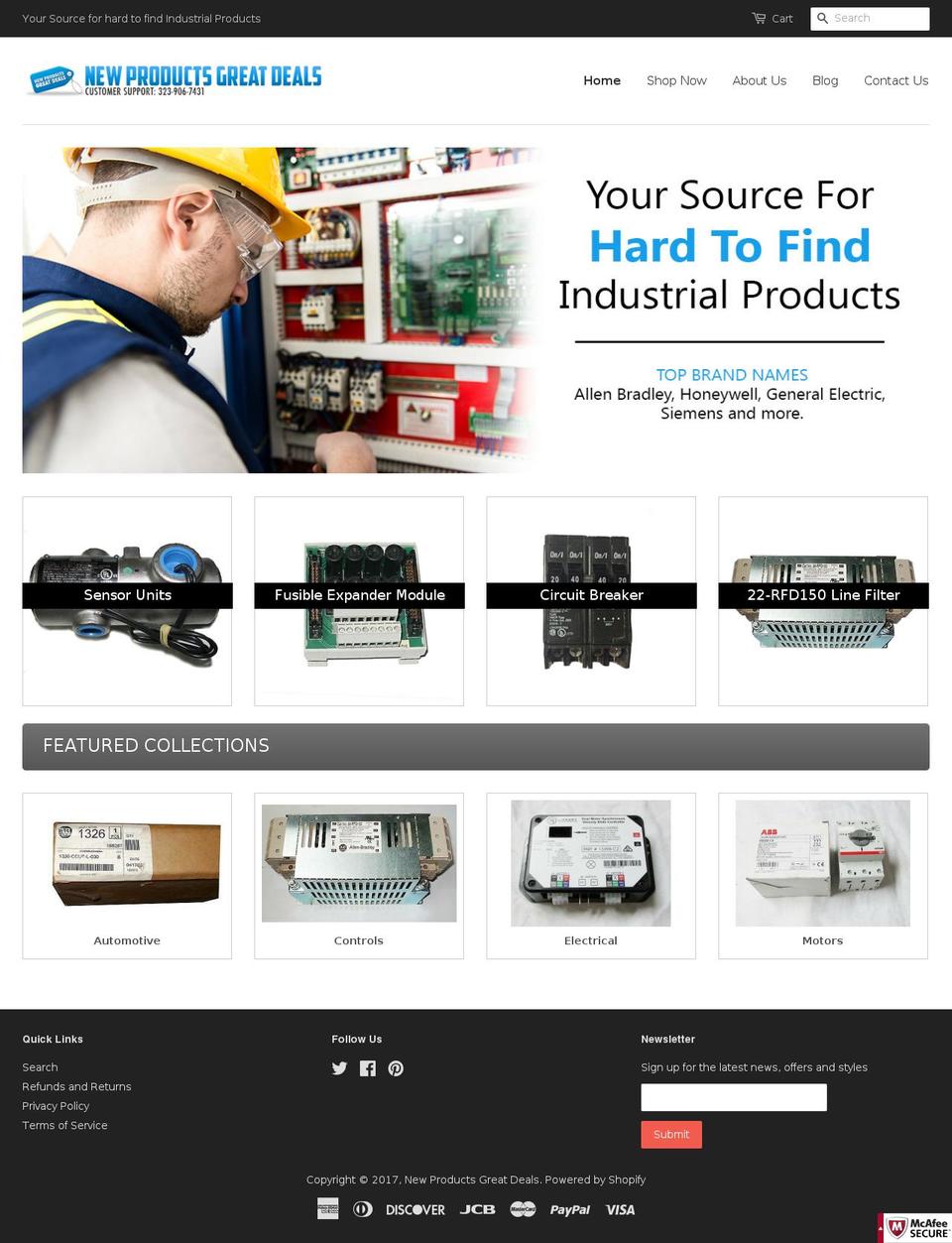 newproductsgreatdeals.com shopify website screenshot