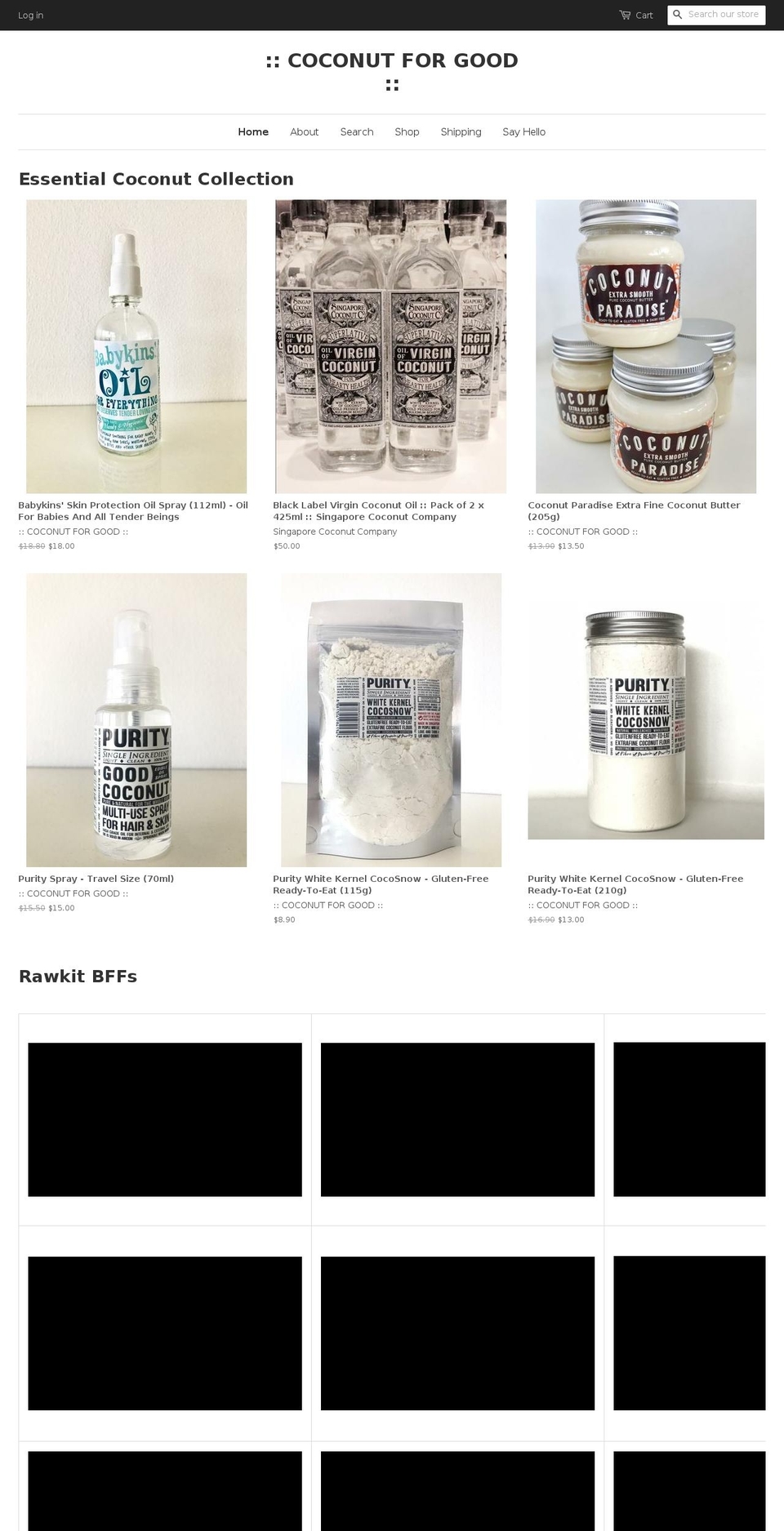 newrevolutioncoconut.com — Shopify storefront screenshot