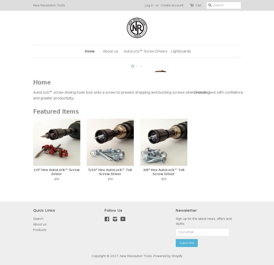 newrevtools.com shopify website screenshot