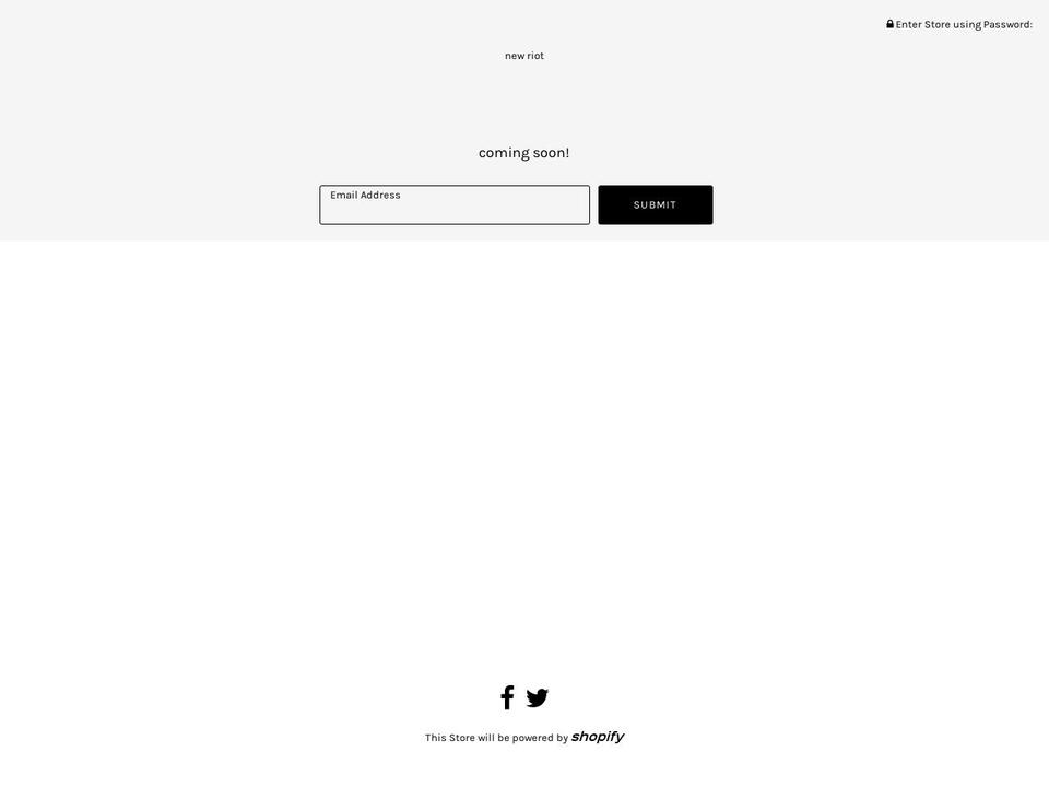 newriot.net shopify website screenshot
