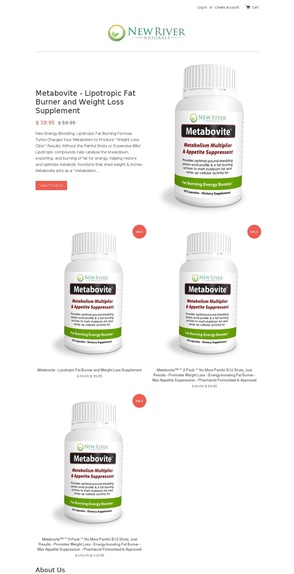 newrivernaturals.com — Shopify storefront screenshot