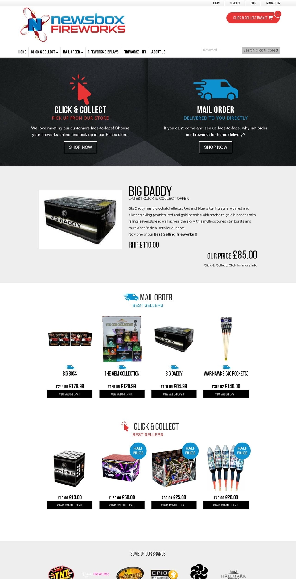 newsboxfireworks.com — Shopify storefront screenshot