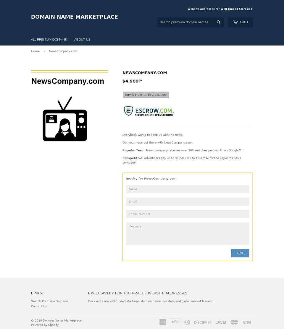 newscompany.com — Shopify storefront screenshot