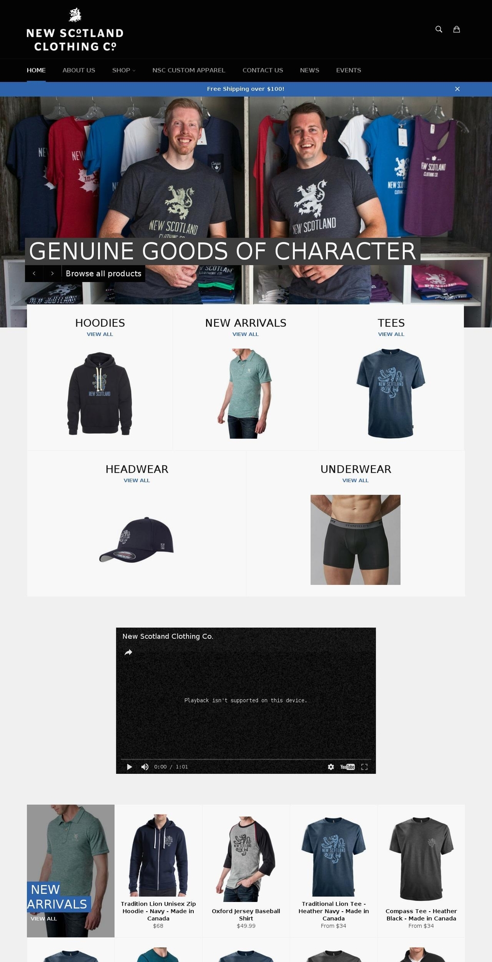 newscotlandclothing.com shopify website screenshot