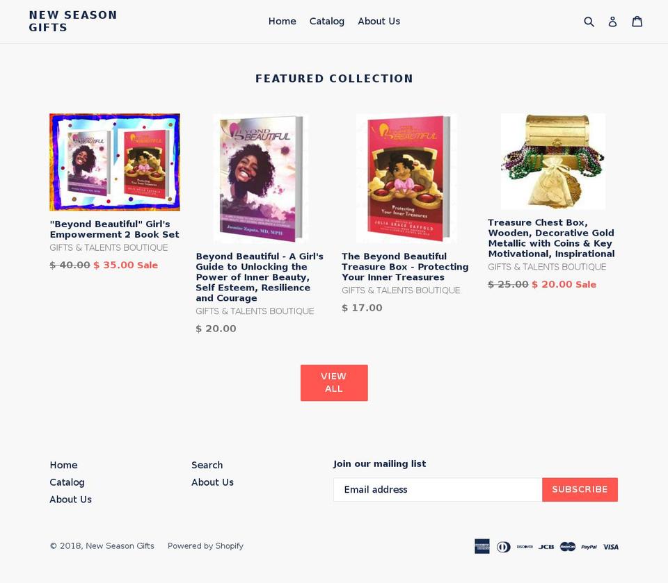 newseasongifts.com — Shopify storefront screenshot
