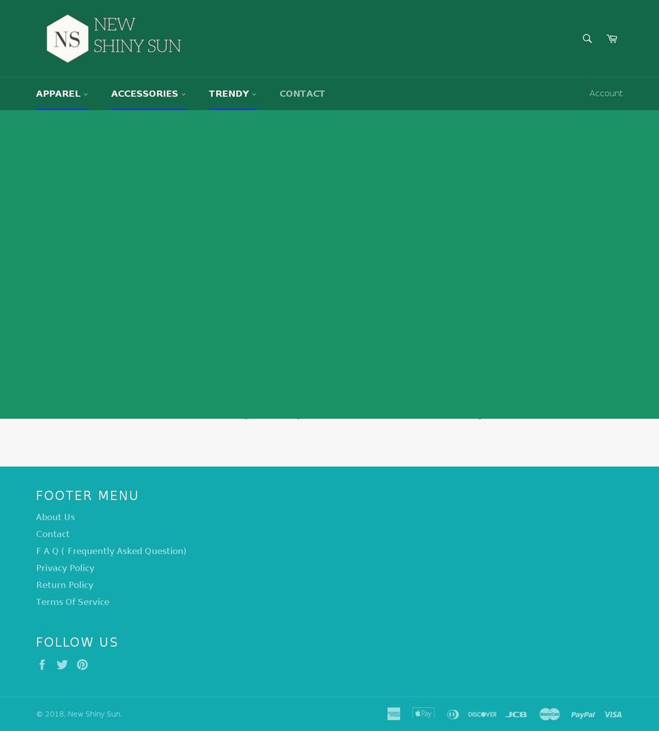 newshinysun.com shopify website screenshot