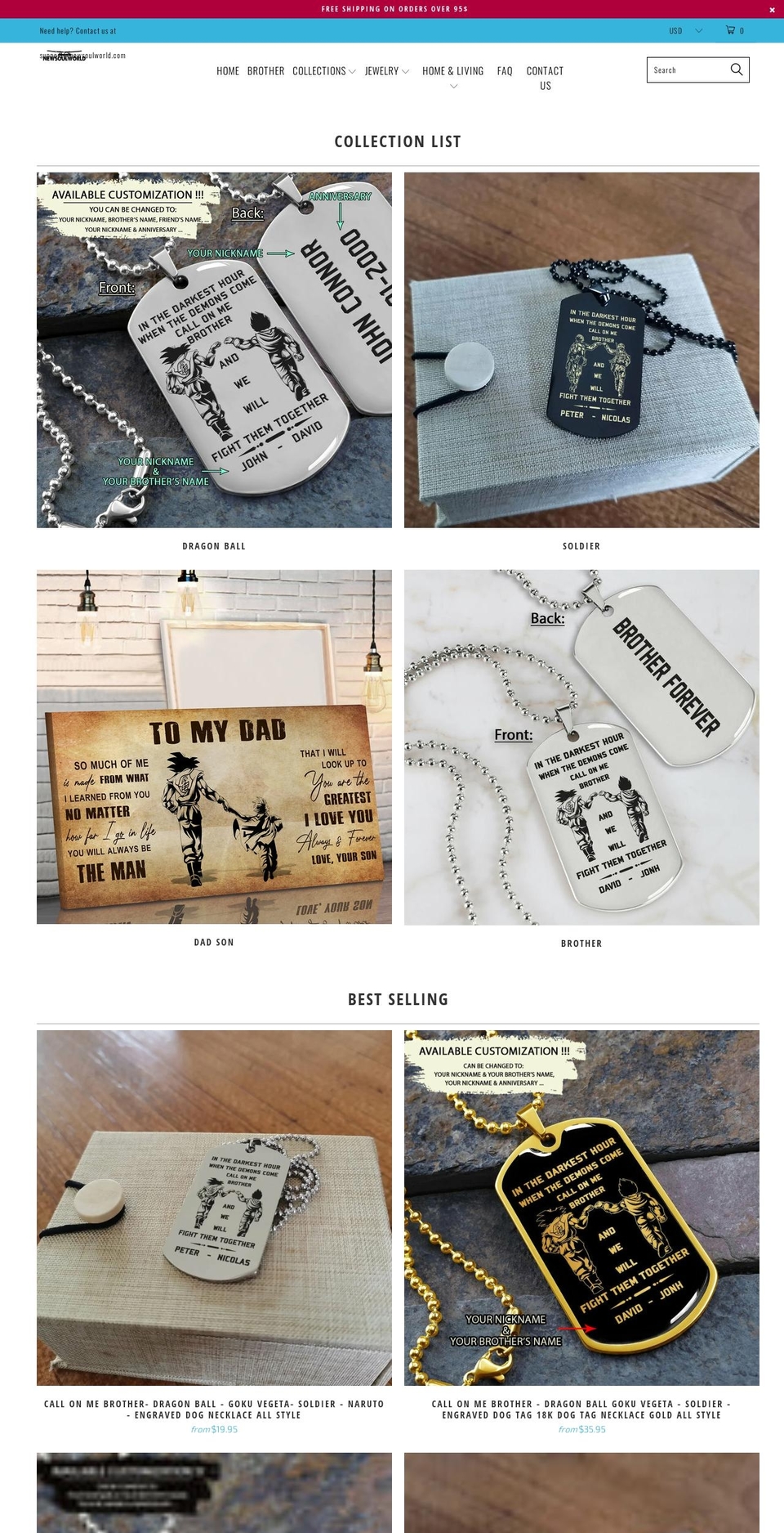 newsoulworld.com shopify website screenshot
