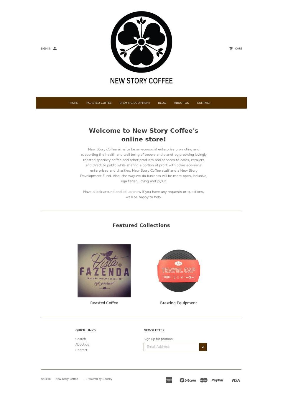 newstorycoffee.com — Shopify storefront screenshot