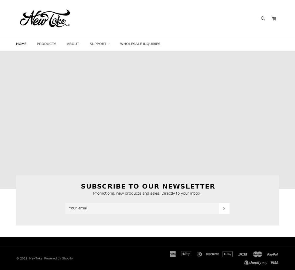 newtoke.com — Shopify storefront screenshot