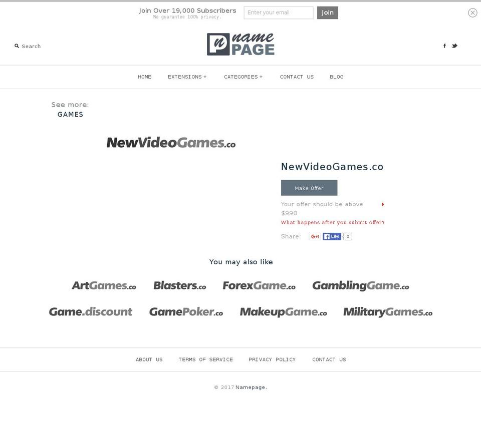 newvideogames.co shopify website screenshot