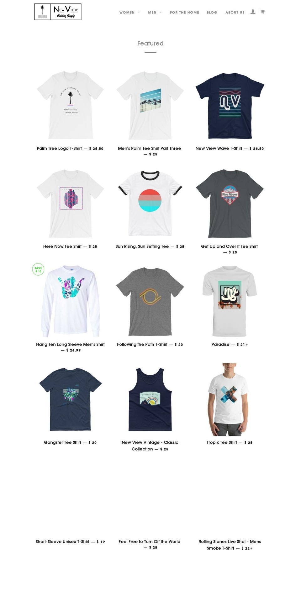 newviewclothing.com shopify website screenshot
