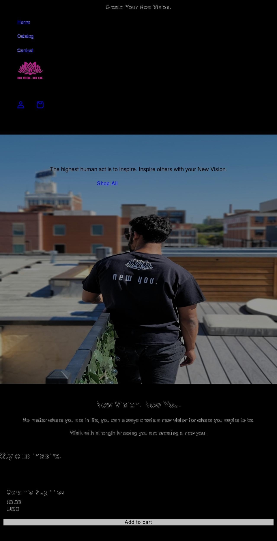 newvisionmerch.com shopify website screenshot