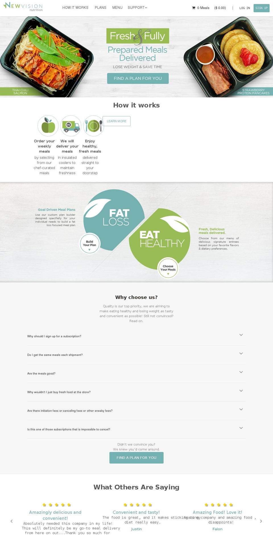 newvisionnutrition.com — Shopify storefront screenshot