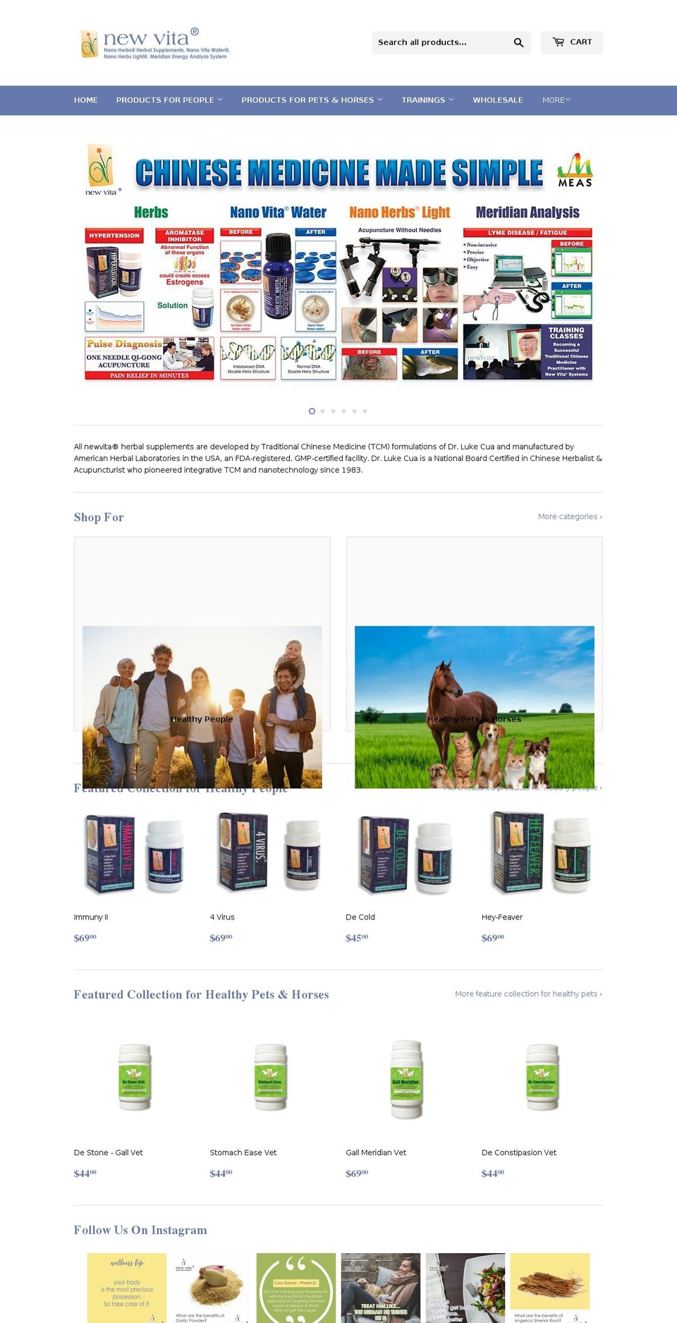 newvitaherbs.com — Shopify storefront screenshot