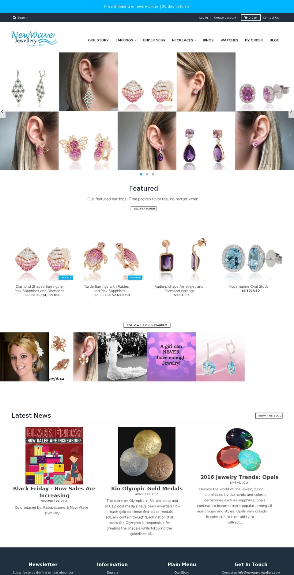 newwavejewellery.com shopify website screenshot