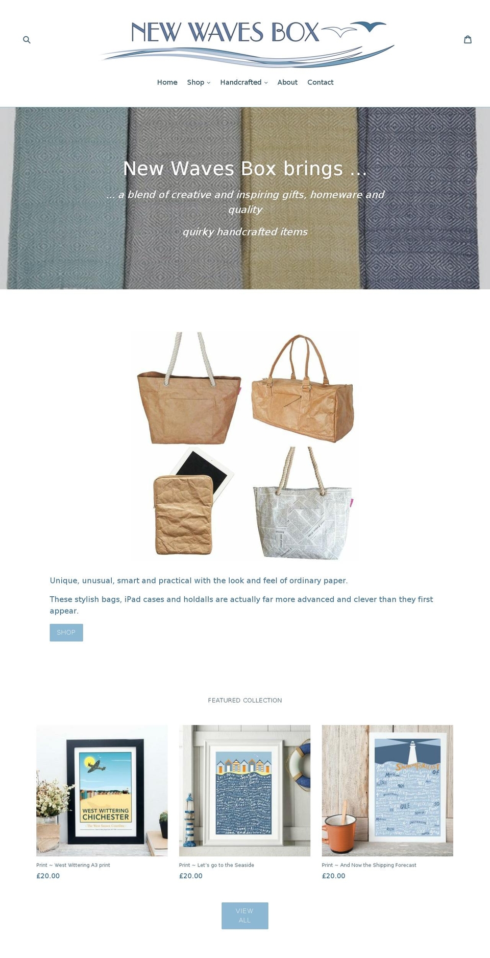 newwavesbox.co.uk shopify website screenshot