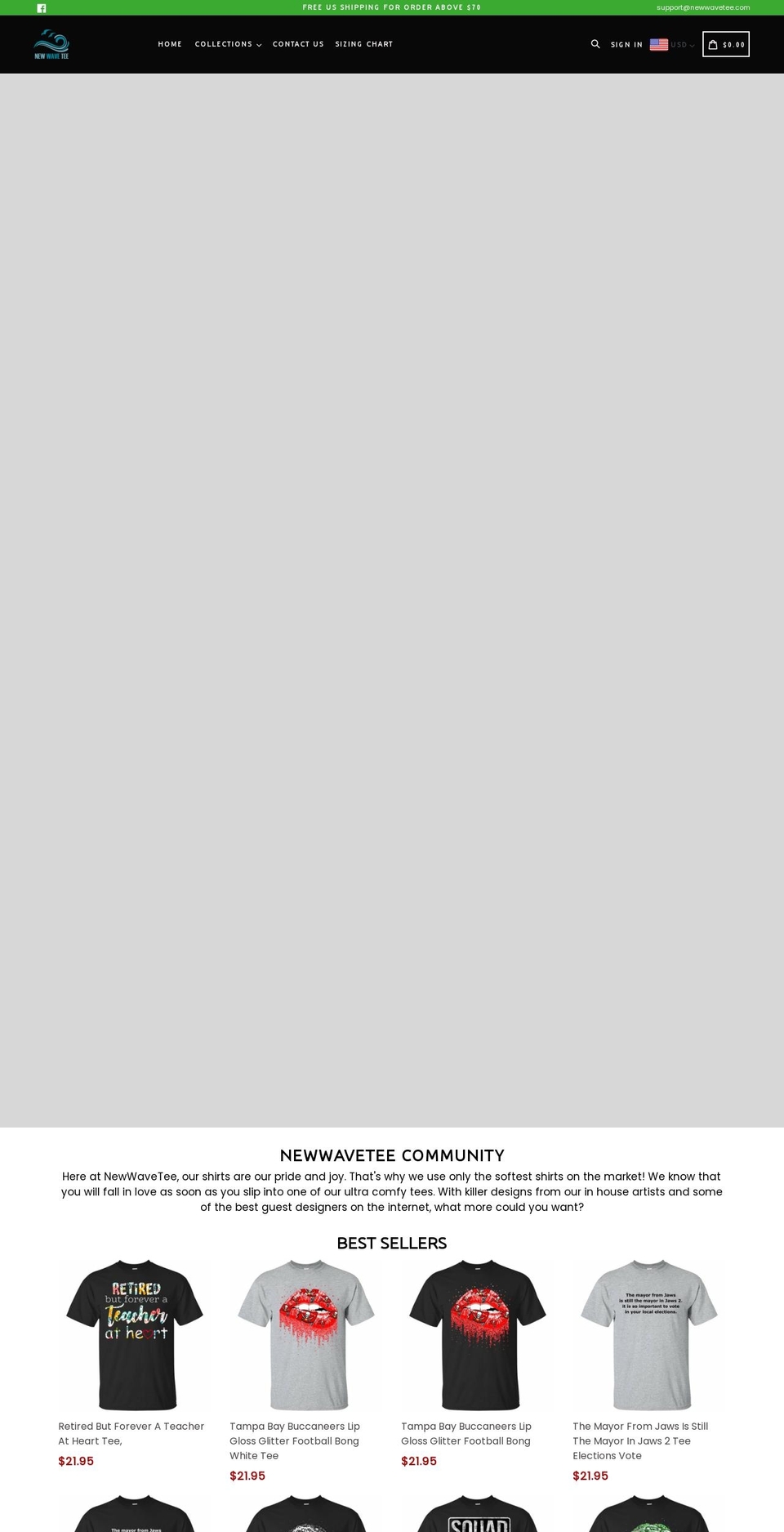 newwavetee.com — Shopify storefront screenshot