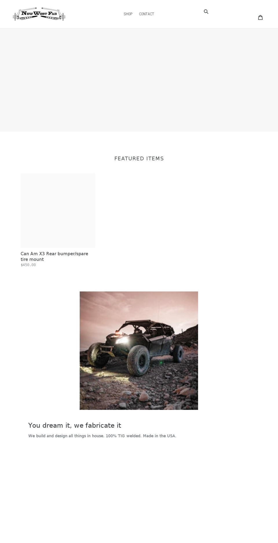 newwestfabrication.com shopify website screenshot