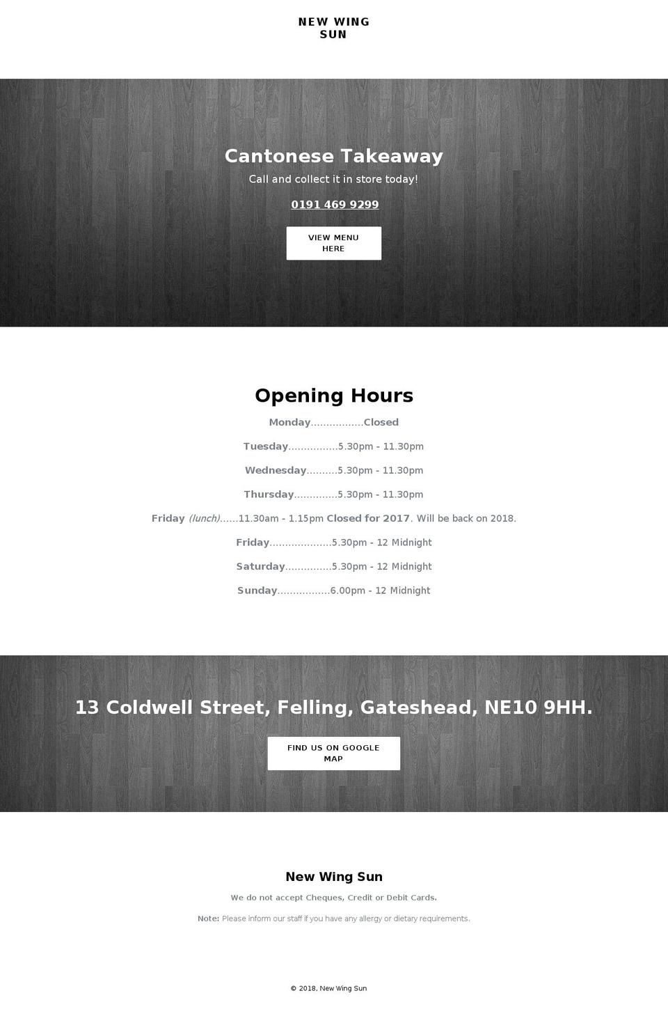 newwingsun.com shopify website screenshot