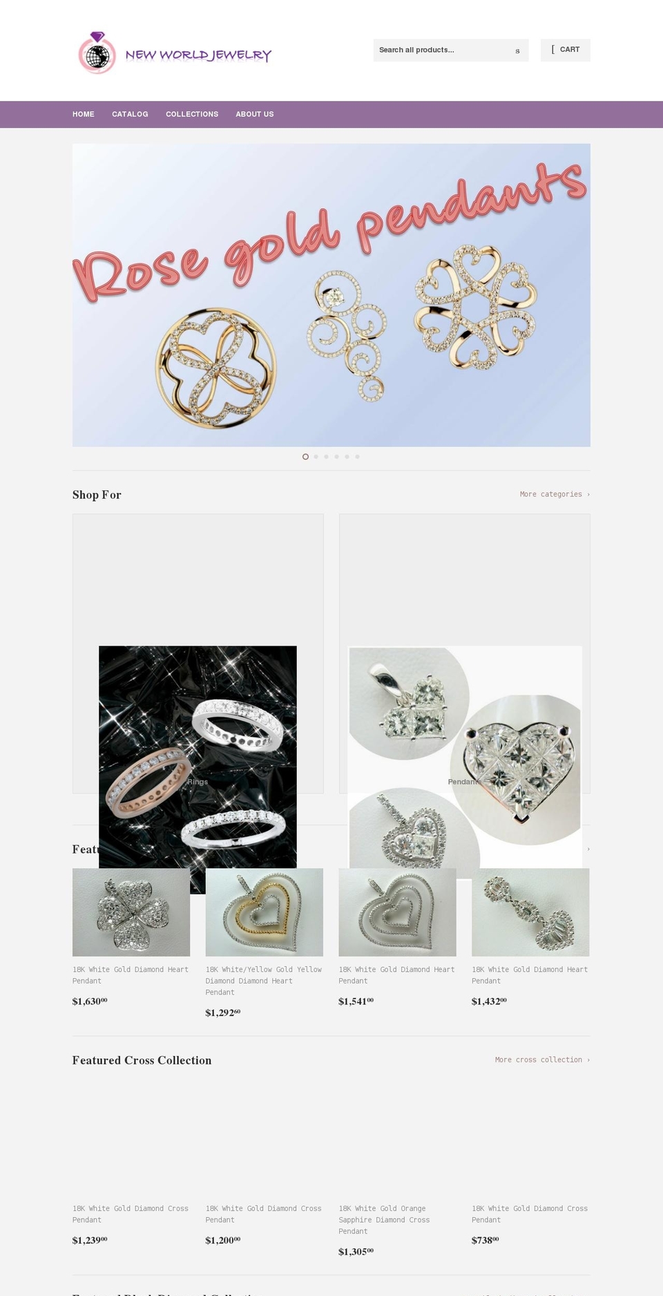 newworld-jewelry.com shopify website screenshot