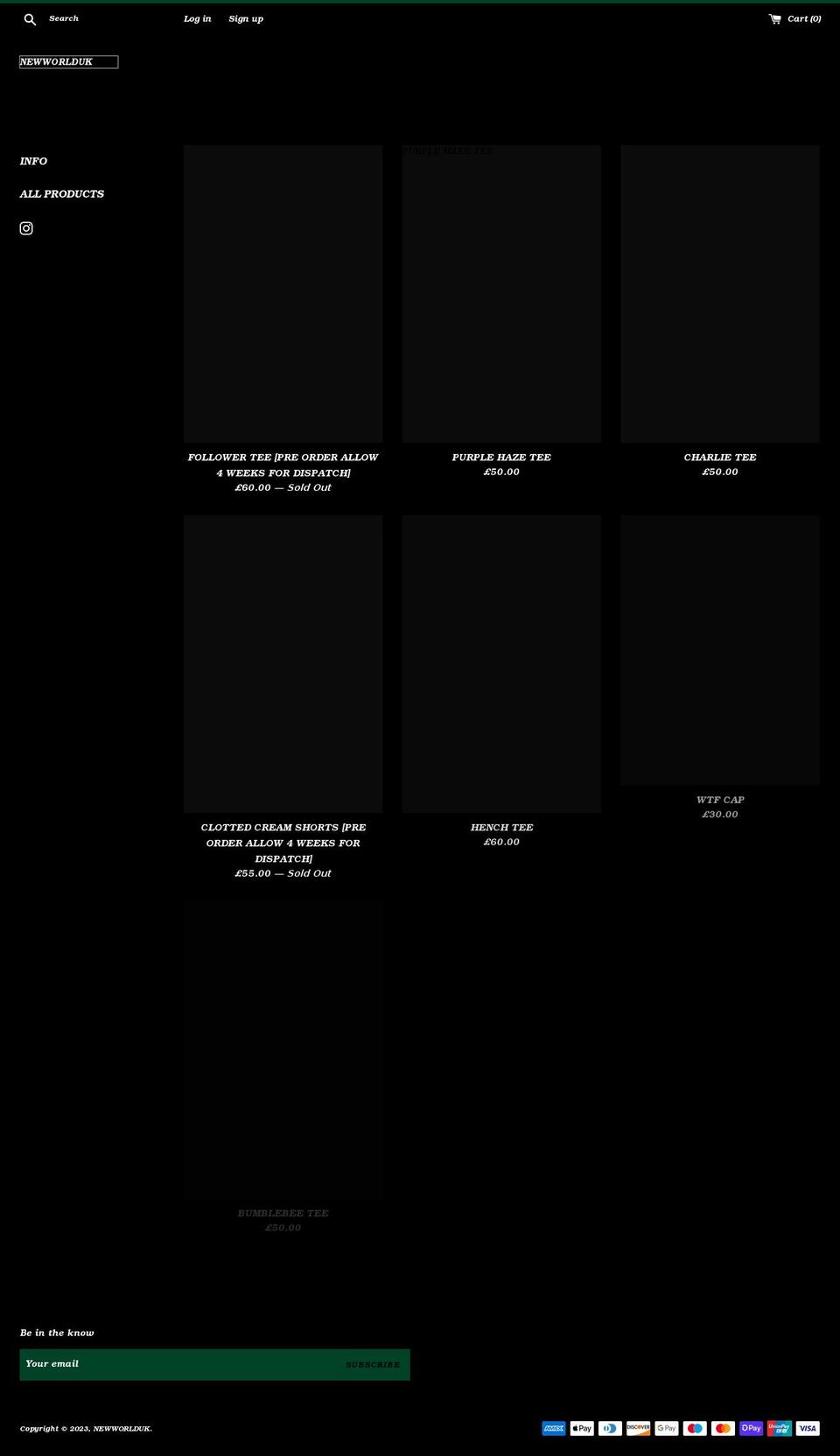 newworlduk.com shopify website screenshot