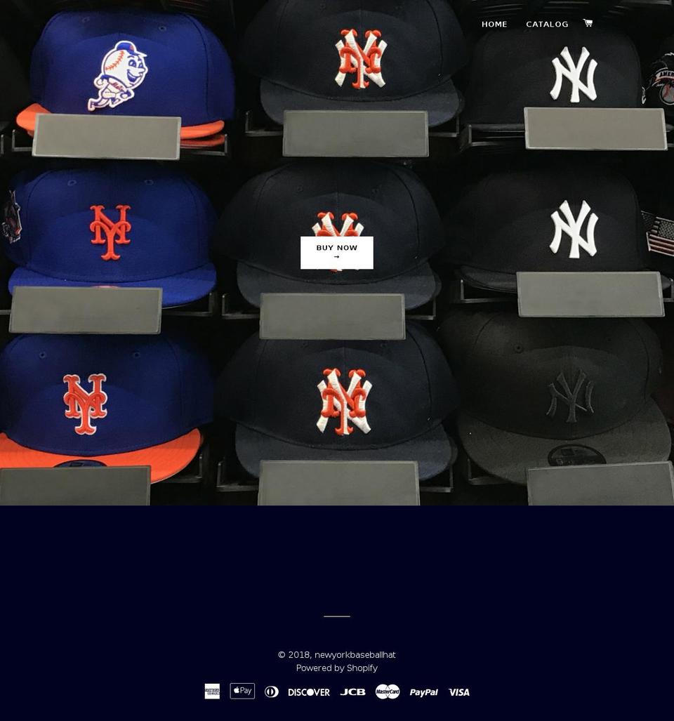 newyorkbaseballcap.com — Shopify storefront screenshot