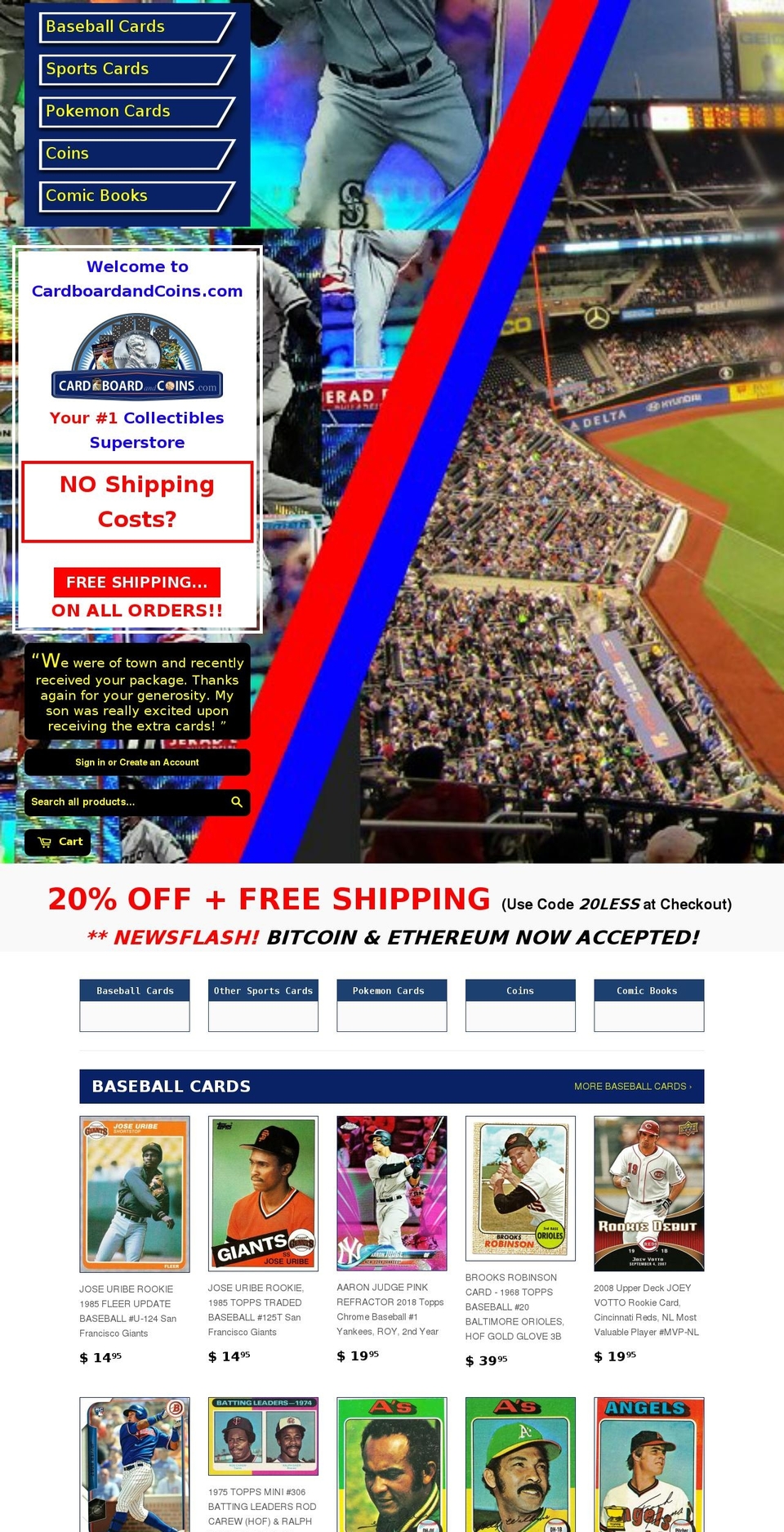 newyorkcardexchange.com shopify website screenshot