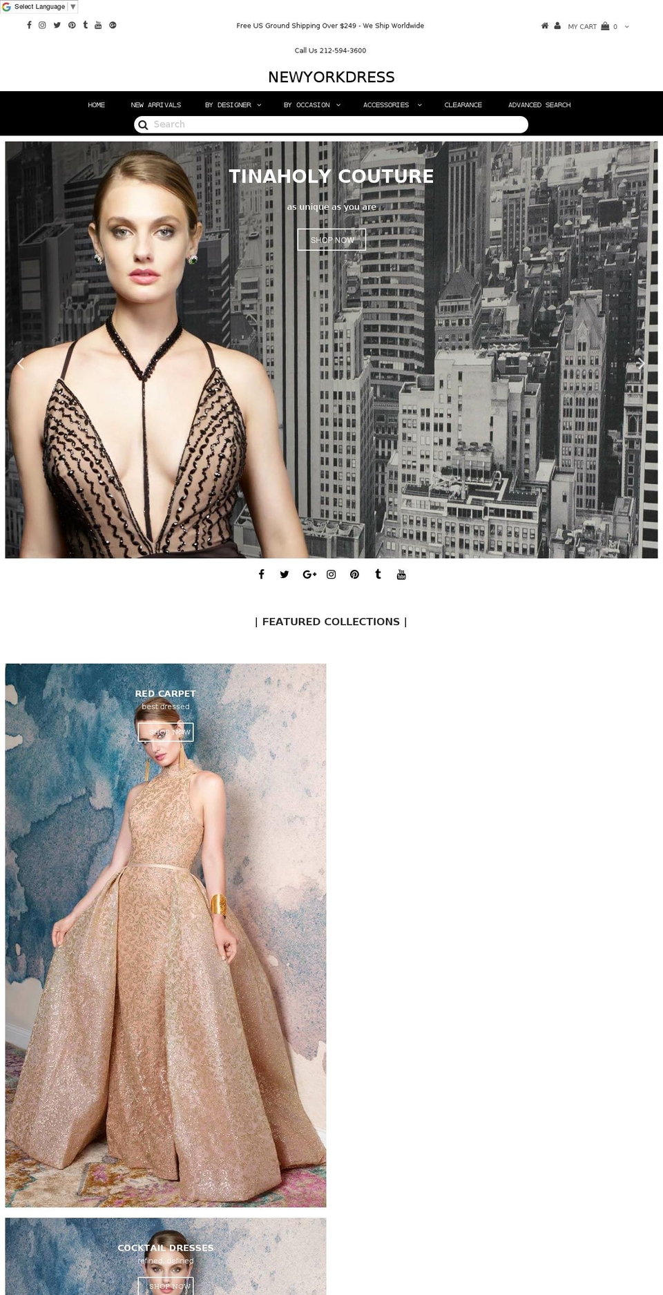 newyorkdress.com shopify website screenshot