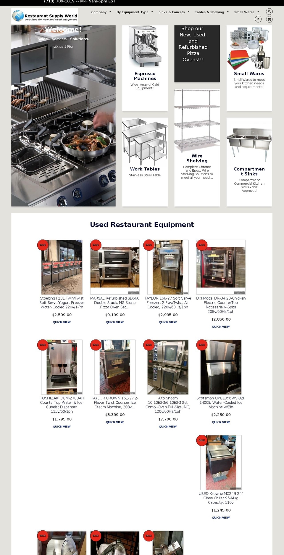 newyorkequipmentdealers.com — Shopify storefront screenshot