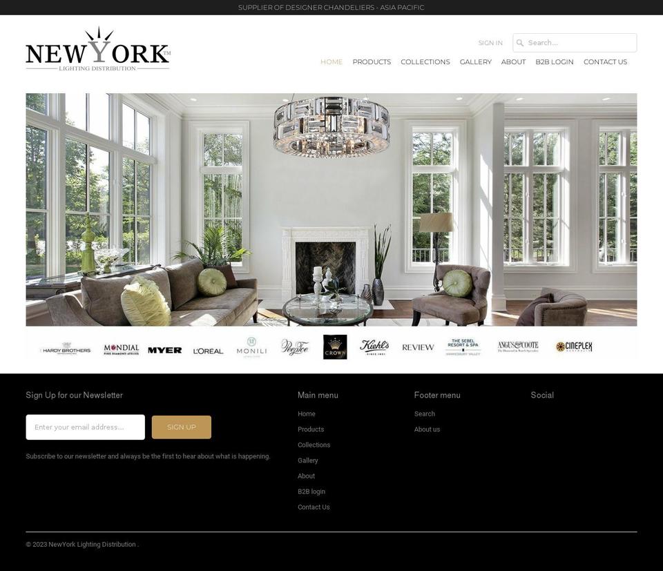 newyorklighting.com.au shopify website screenshot