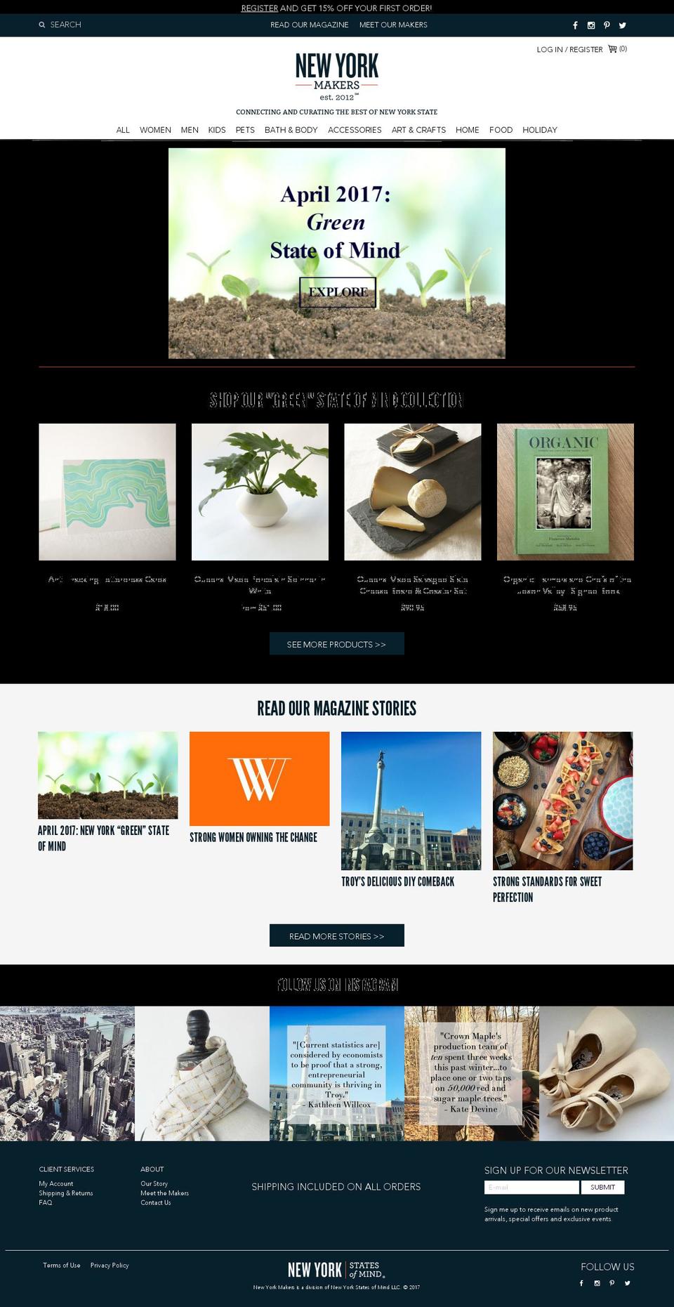 Grid Shopify theme site example newyorkmakers.com