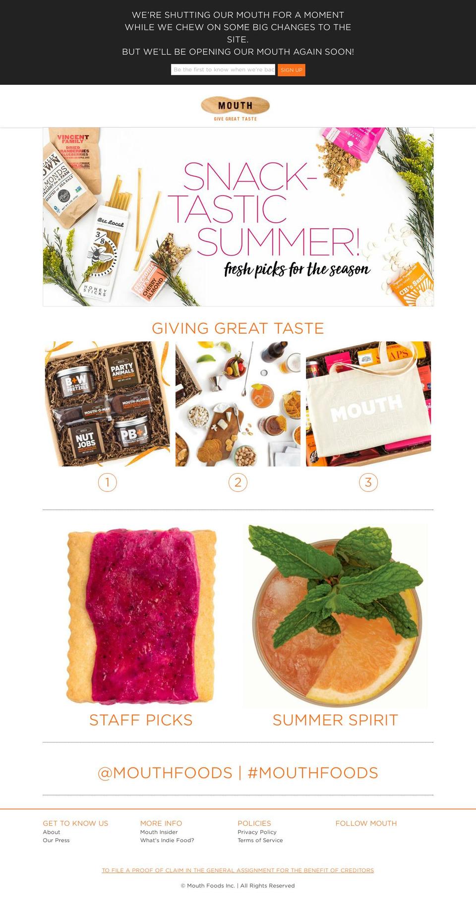 newyorkmouth.com — Shopify storefront screenshot