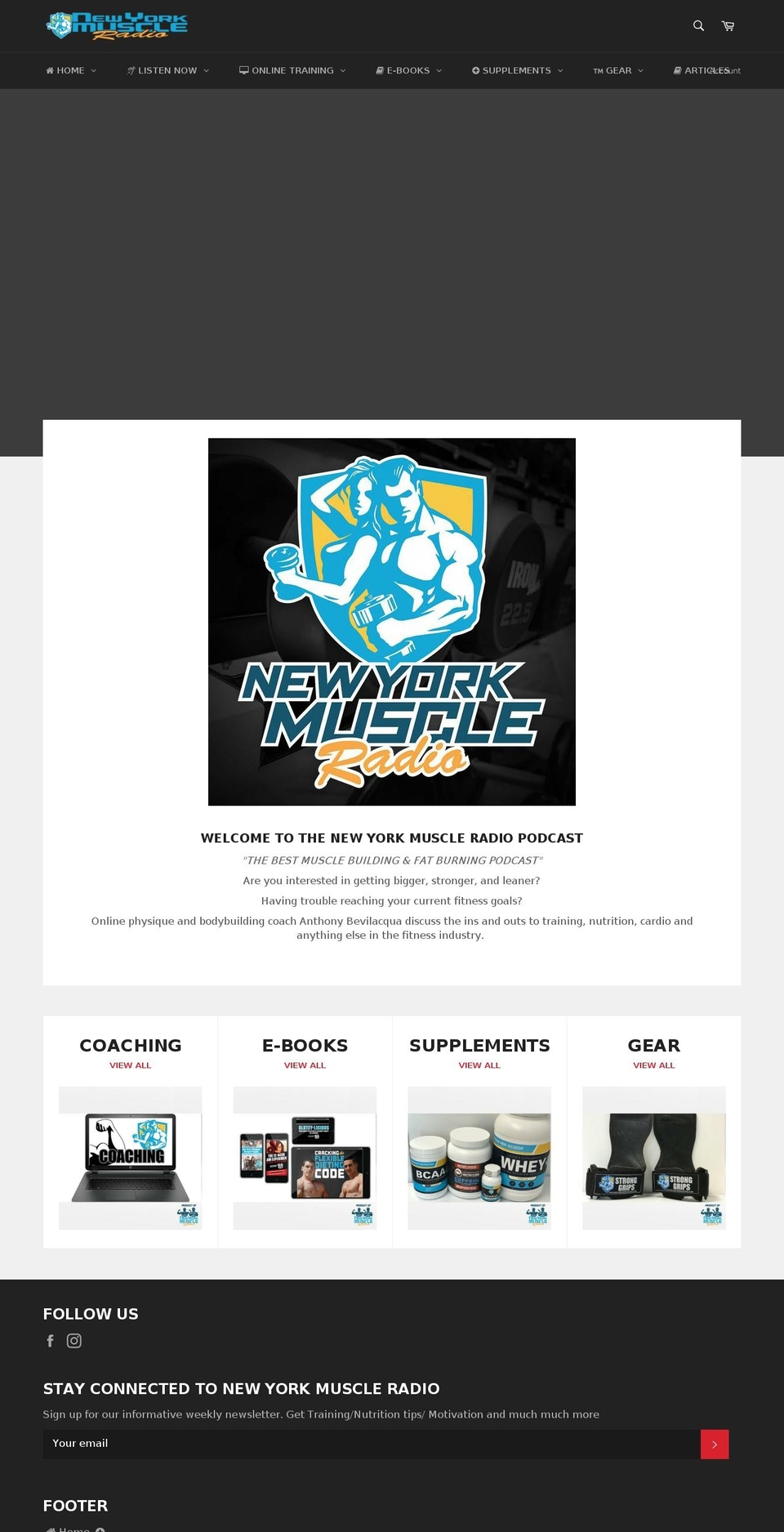 newyorkmuscleradio.com — Shopify storefront screenshot