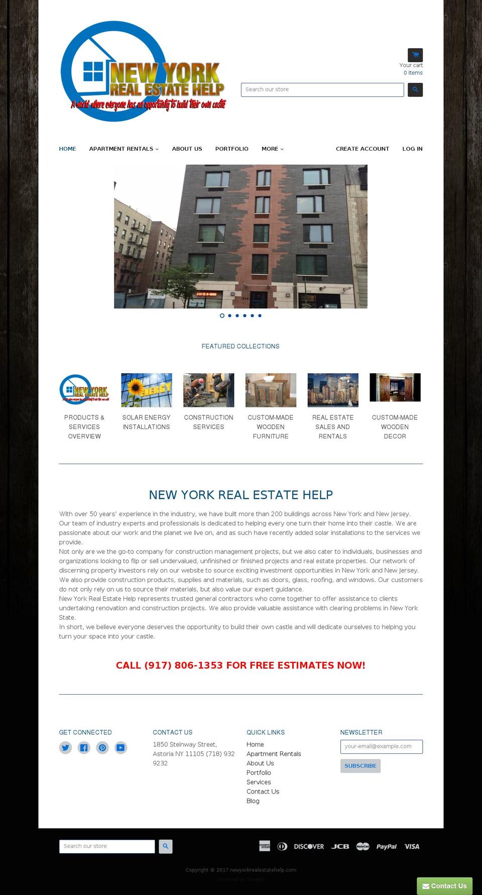 newyorkrealestatehelp.com shopify website screenshot