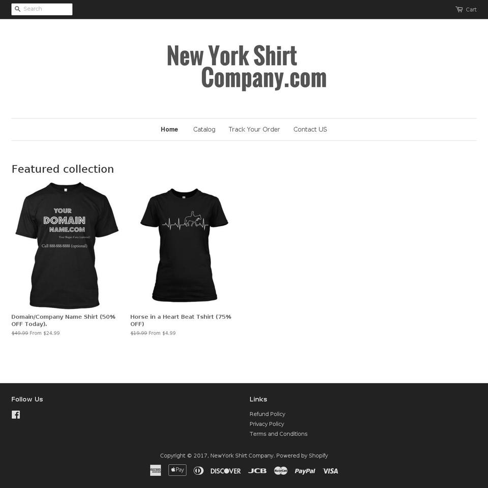 newyorkshirtcompany.com shopify website screenshot