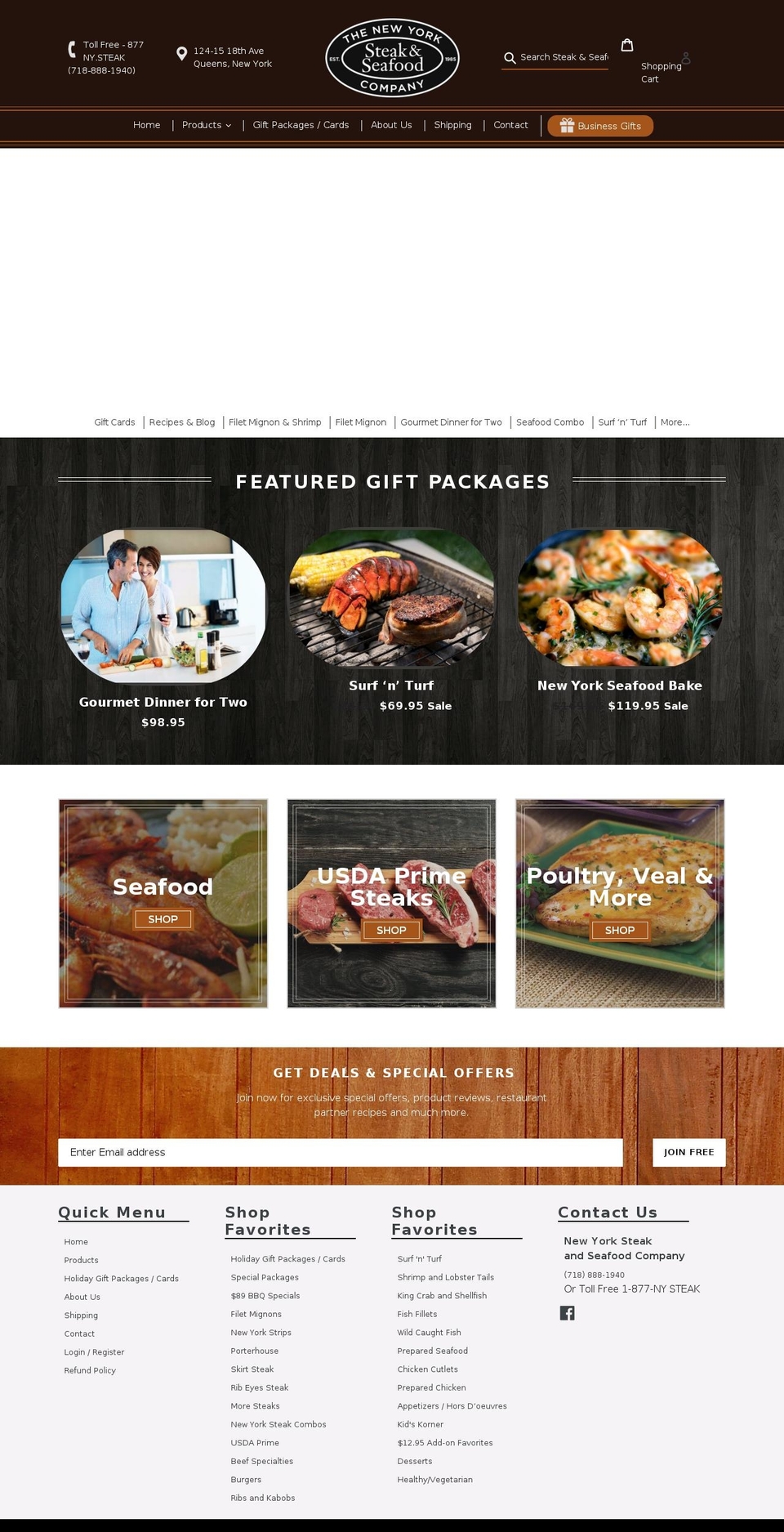newyorksteak.com shopify website screenshot