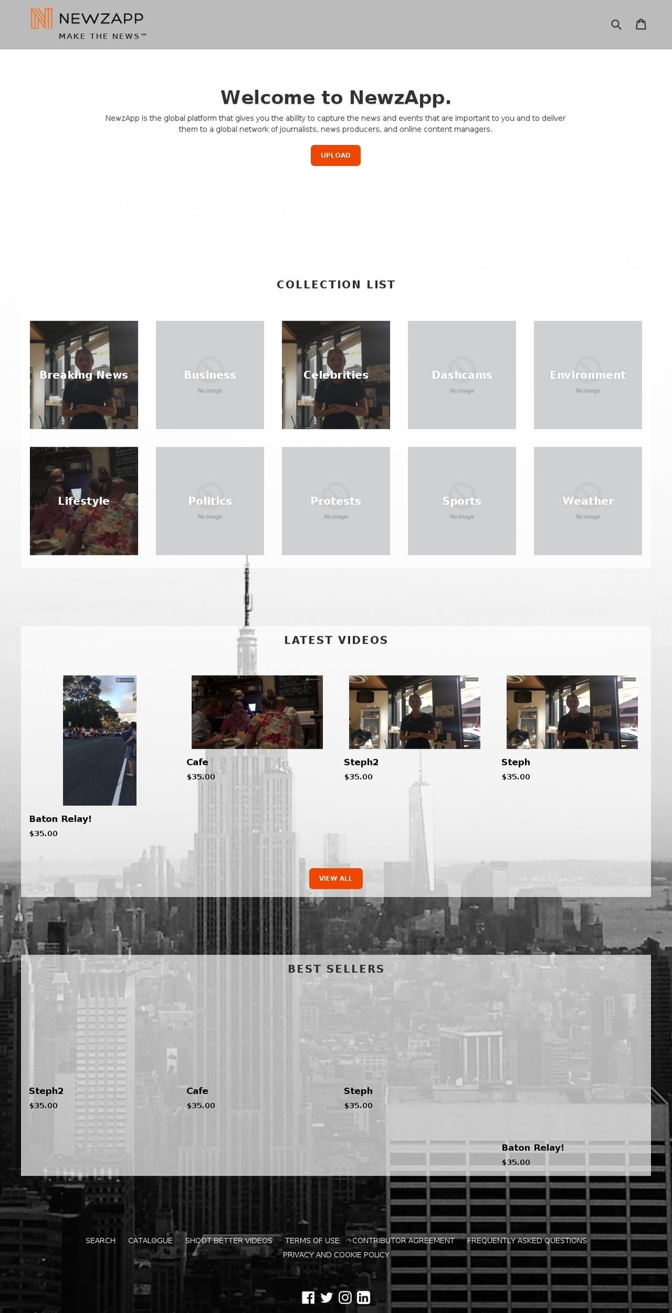 newzapp.media shopify website screenshot