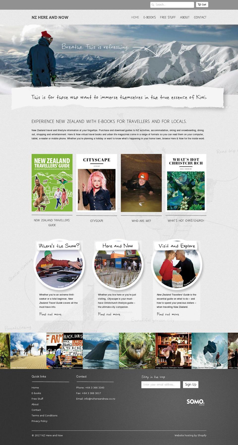 newzealandtravelbrochures.co.nz shopify website screenshot