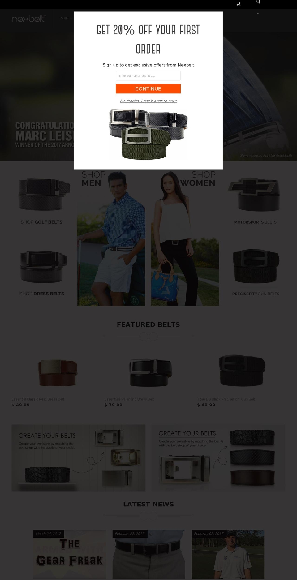 nexbelt.com shopify website screenshot