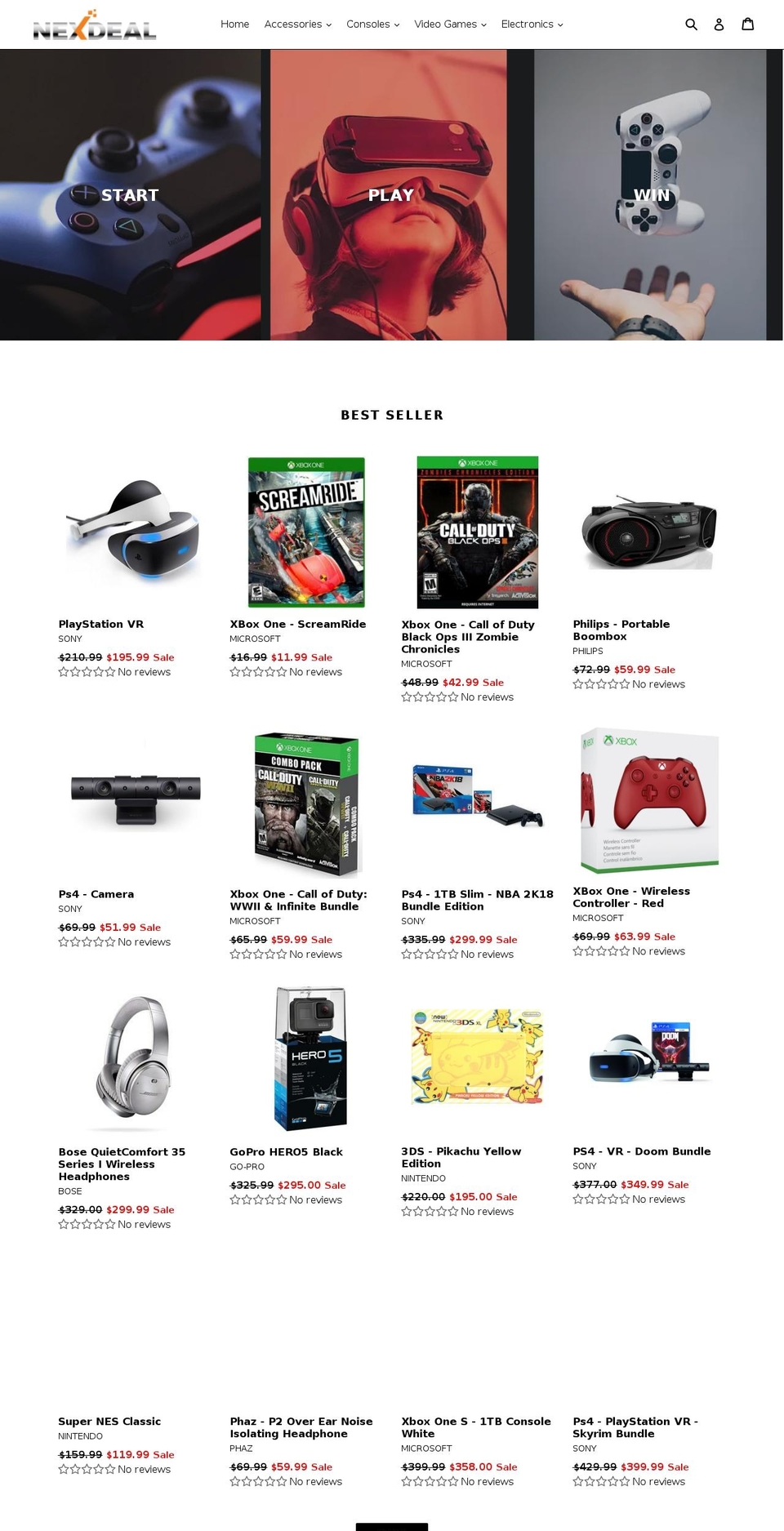 nexdeal.com shopify website screenshot
