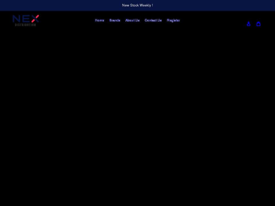 nexdistribution.com shopify website screenshot