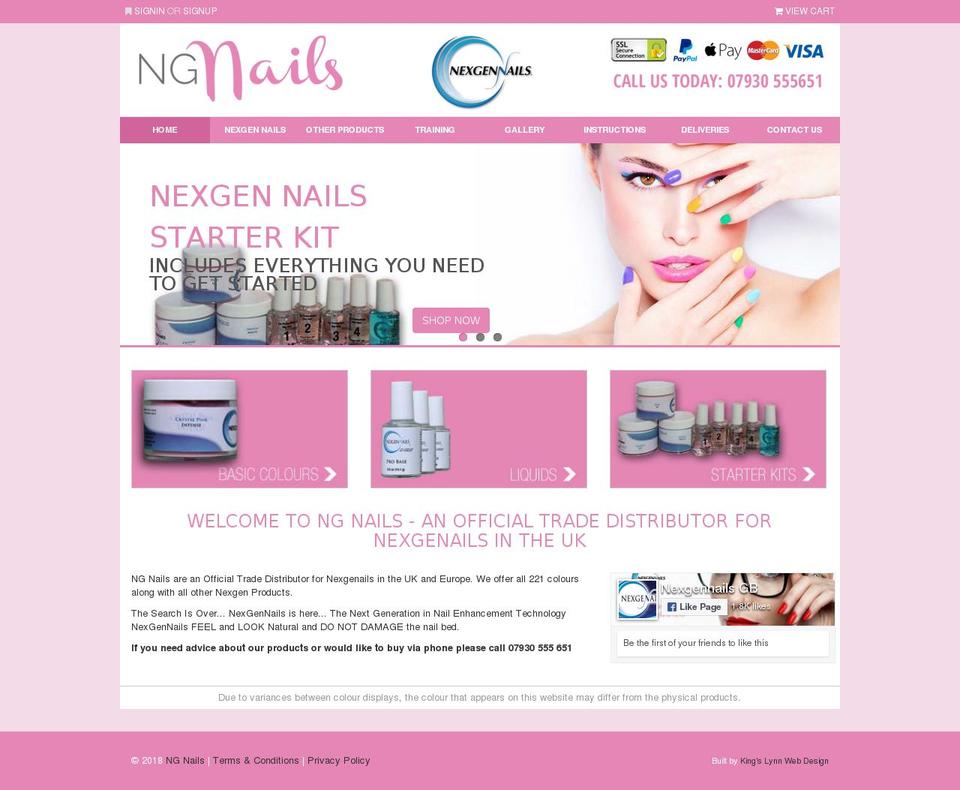 humbleshop Shopify theme site example nexgennailsgb.co.uk