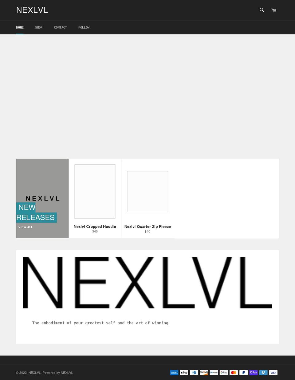 nexlvl.co shopify website screenshot