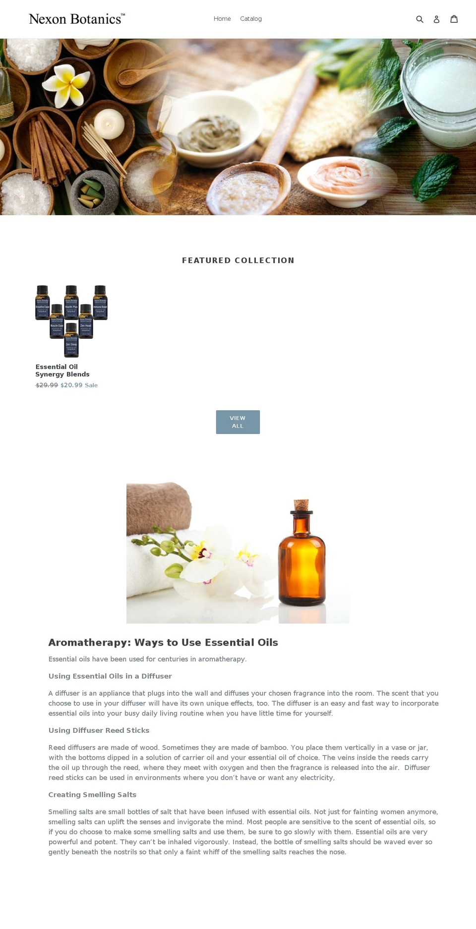nexonbotanics.com — Shopify storefront screenshot