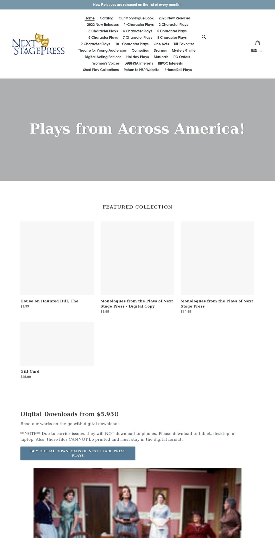 next-stage-press.myshopify.com shopify website screenshot