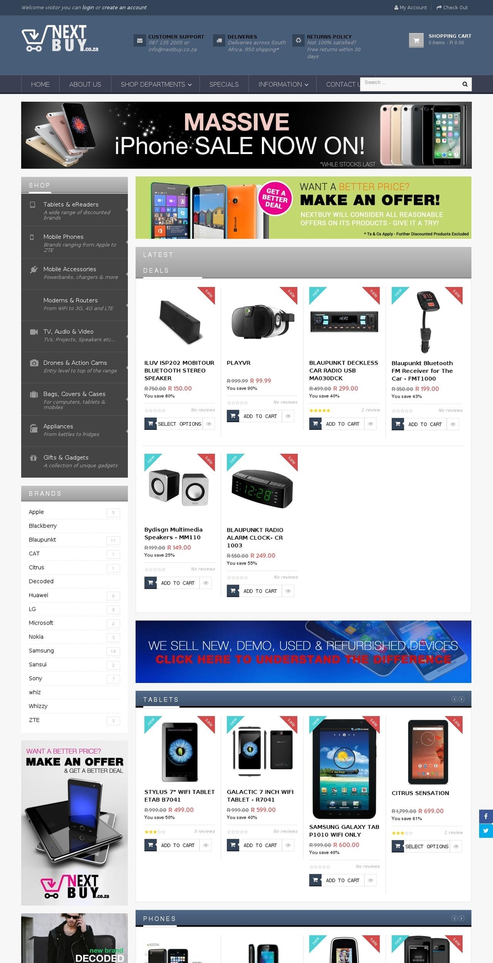 ap-next-store-hitech Shopify theme site example nextbuy.co.za