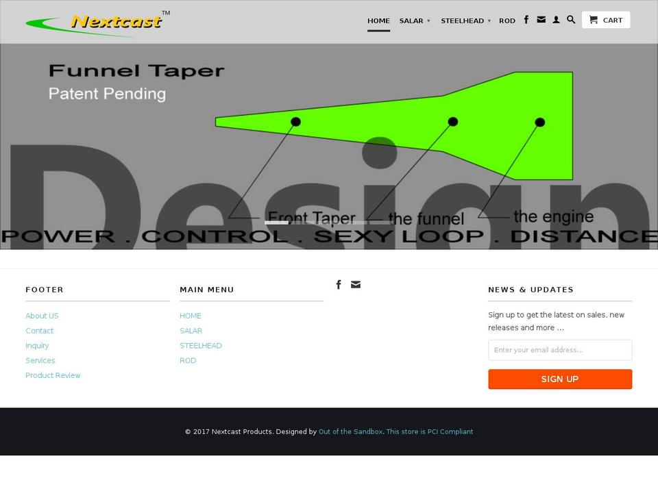 nextcastproducts.com shopify website screenshot