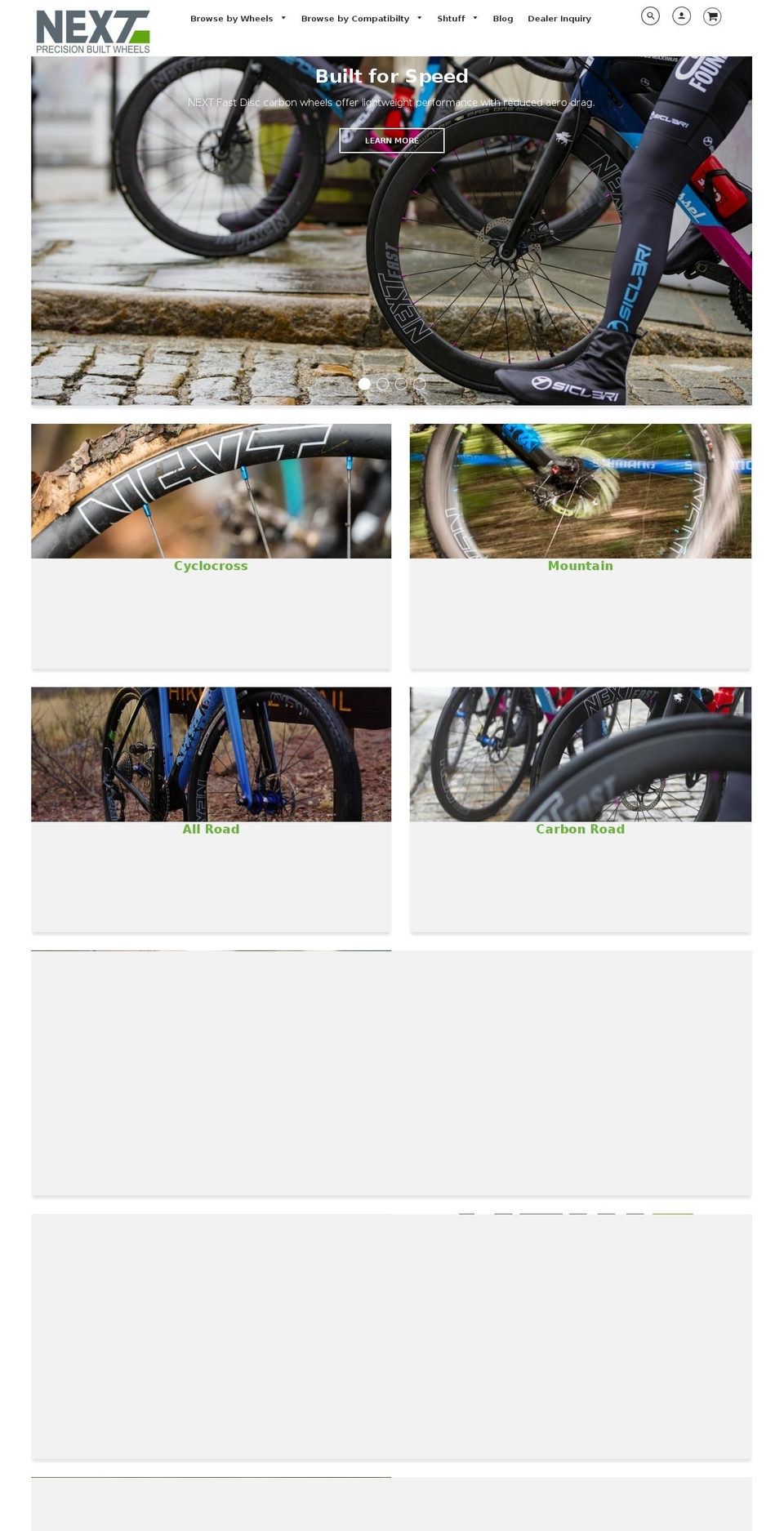 nextcycling.com shopify website screenshot